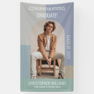 Minimalist Colour Block Class of 2023 Graduation Banner