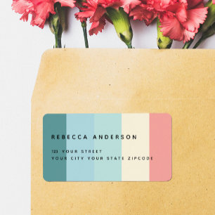 Minimalist Colour Blocked Chic Address Label