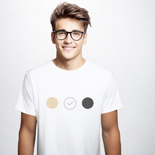 Minimalist Colour Graphic Clever White T-Shirt