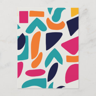 Minimalist colourful abstract holiday postcard