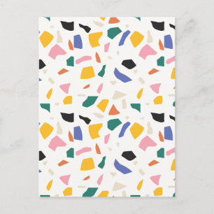 Minimalist colourful geometric holiday postcard