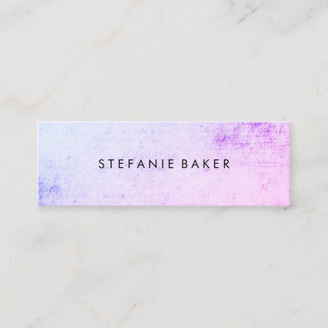 Minimalist Colourful Grunge Mini Business Card (Front)