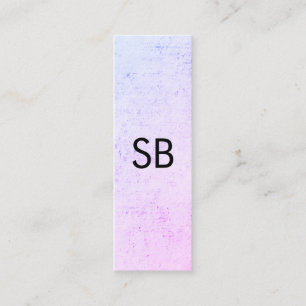 Minimalist Colourful Grunge with Monogram Mini Business Card