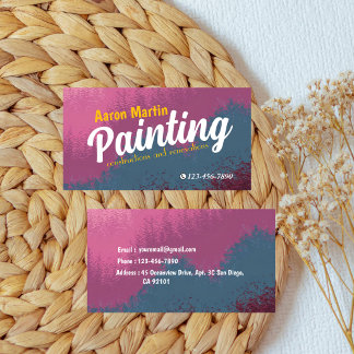 Minimalist Colourful Painting  Business Card