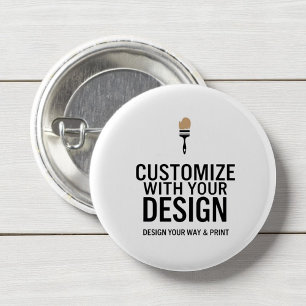 Minimalist Company Branded Custom Personalized  3 Cm Round Badge