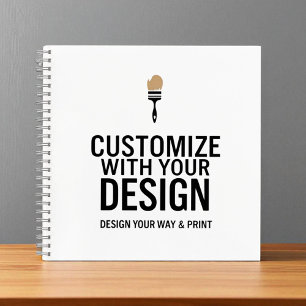 Minimalist Company Branded Custom Personalized  Notebook