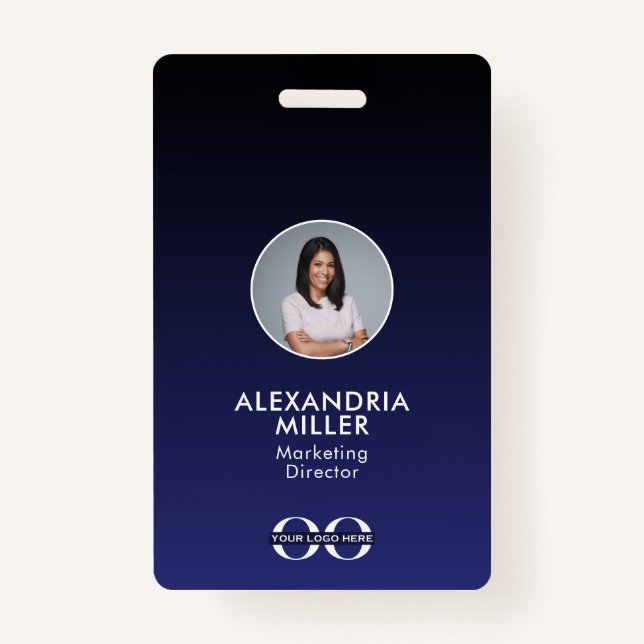 Minimalist Company Employee QR Code Badge ID Badge (Front)