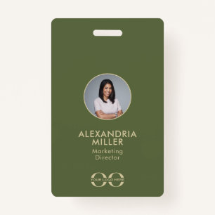 Minimalist Company Employee QR Code Badge ID Badge