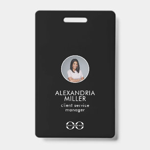 Minimalist Company Employee QR Code Badge ID Badge