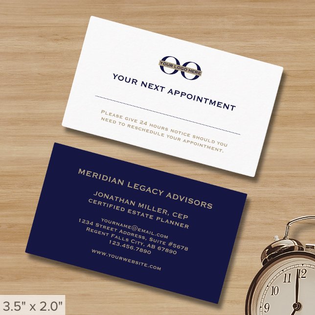 Minimalist Company Logo Appointment Card (Creator Uploaded)