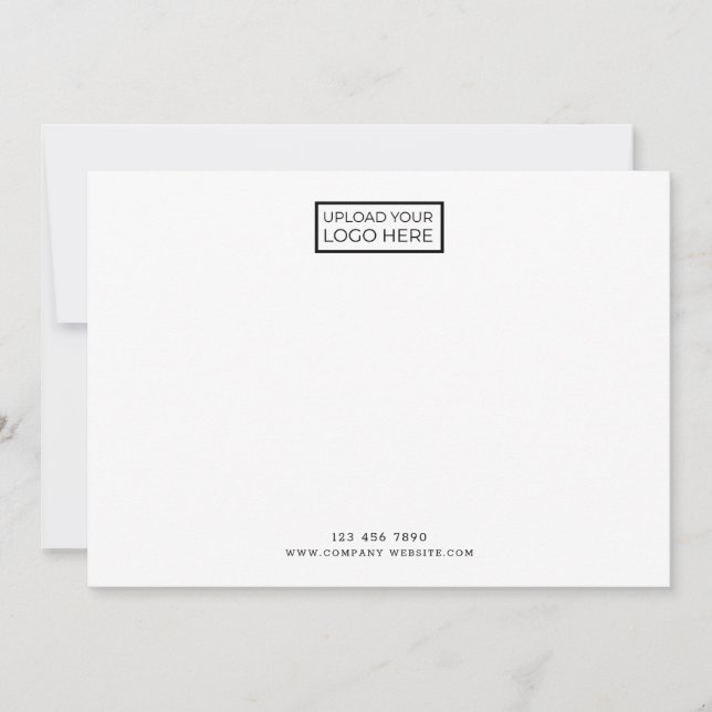 Minimalist Company Logo Business Branding Contact  Card (Front)