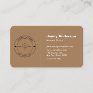 Minimalist Company Logo Light Coffee Colour Simple Business Card