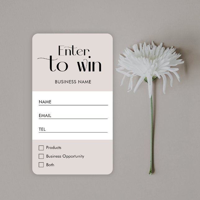 Minimalist Company Logo Raffle Prize Draw Ticket (Creator Uploaded)