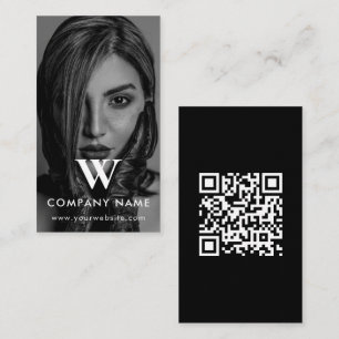 Minimalist Company Monogram Photography Business Card