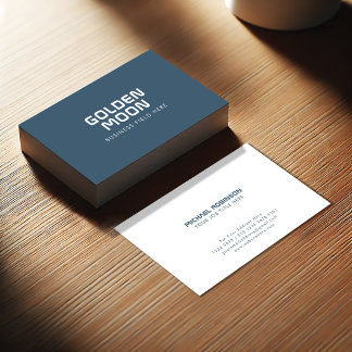 Minimalist Company Name | Modern | Rustic Blue Business Card