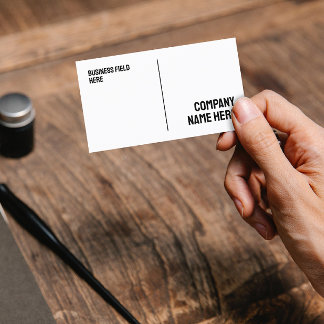 Minimalist Company Name on White Business Card