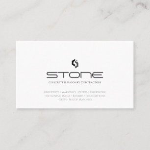 Minimalist Concrete Masonry Business Card