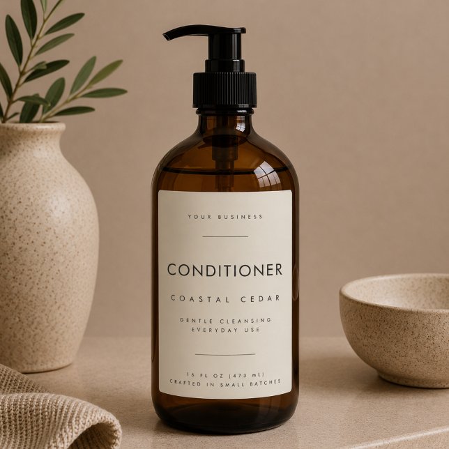 Minimalist Conditioner Business Branding Label (Creator Uploaded)