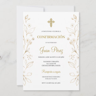 Minimalist confirmation Spanish invite
