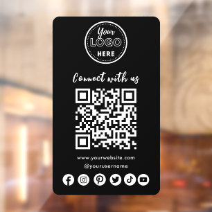 Minimalist Connect With Us Social Media QR Code