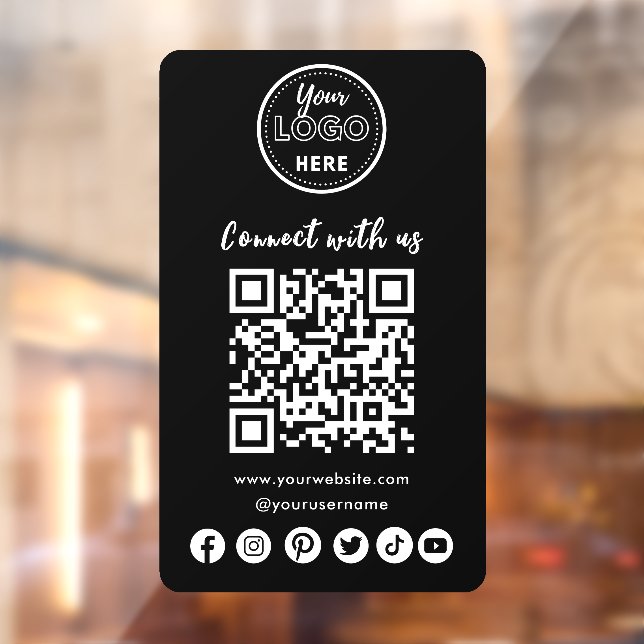 Minimalist Connect With Us Social Media QR Code (Sheet 2)