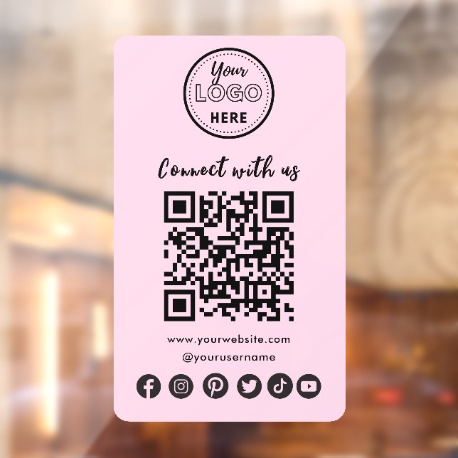 Minimalist Connect With Us Social Media QR Code (Sheet 2)
