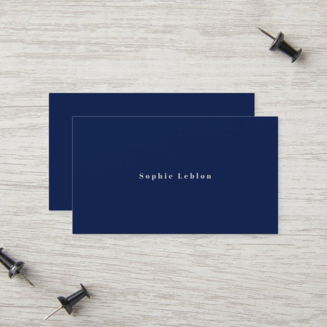 Minimalist Contact Card with Modern Font Style (Front/Back In Situ)