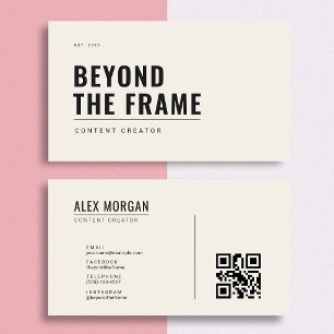 Minimalist Content Creator Card Bone Cream