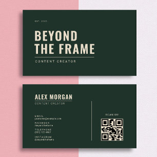 Minimalist Content Creator Forest Business Card