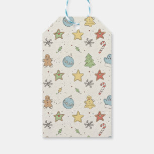 Minimalist Cookie Doodles Christmas Gift Tags