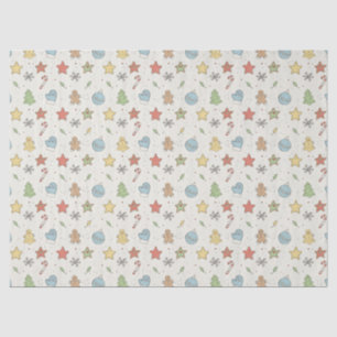 Minimalist Cookie Doodles Christmas Tissue Paper