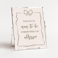 Minimalist Coquette Baby Shower Envelope Station