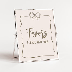 Minimalist Coquette Baby Shower Favours Poster