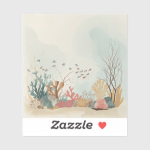 Minimalist Coral Reef Painting Collection