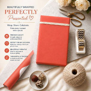 Minimalist Coral Wrapping Paper