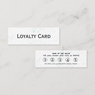 Minimalist Corner Accent Salon Loyalty Card