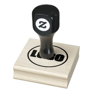 Minimalist Corporate Business Branding Black Logo Rubber Stamp