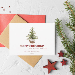 Minimalist Corporate Christmas Card with Logo