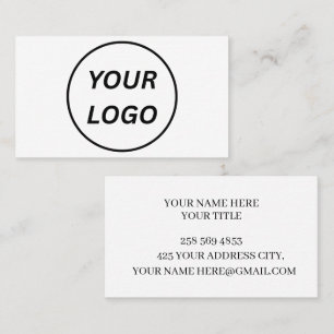 Minimalist Corporate Custom Logo Business Card - M
