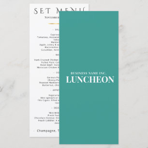 Minimalist Corporate Set Menu Cyan White Elegant