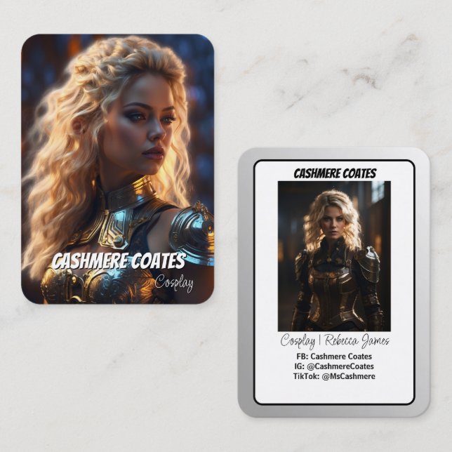 Minimalist Coscards | Cosplay Character Card (Front/Back)
