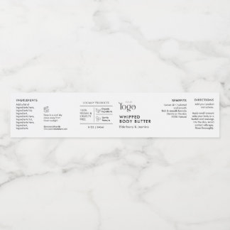 Minimalist Cosmetic Jar Wrapper Waterproof Label