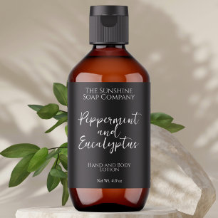 Minimalist Cosmetics Bottle or Jar Label - Black