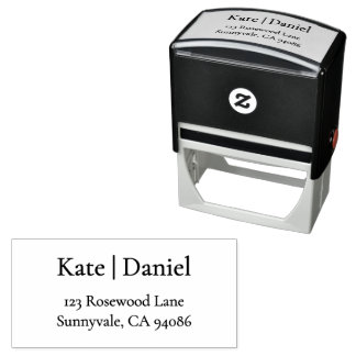 Minimalist Couple Name Wedding Self-inking Stamp