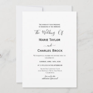 Minimalist Couple Wedding Invitation