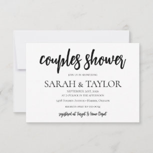 Minimalist Couples Bridal Shower Invitation