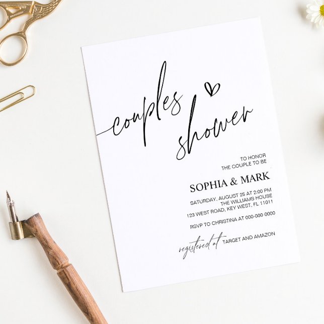 Minimalist Couples Shower Invitation (Creator Uploaded)