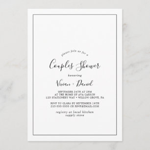 Minimalist Couples Shower Invitation