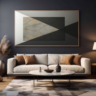 Minimalist Cracked Concrete Industrial Canvas Print