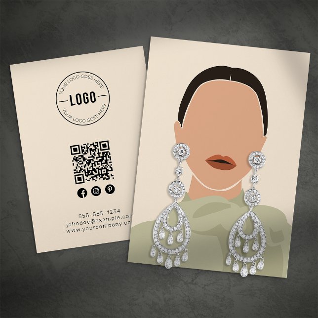 Minimalist Cream Jewellery Display Card (Creator Uploaded)